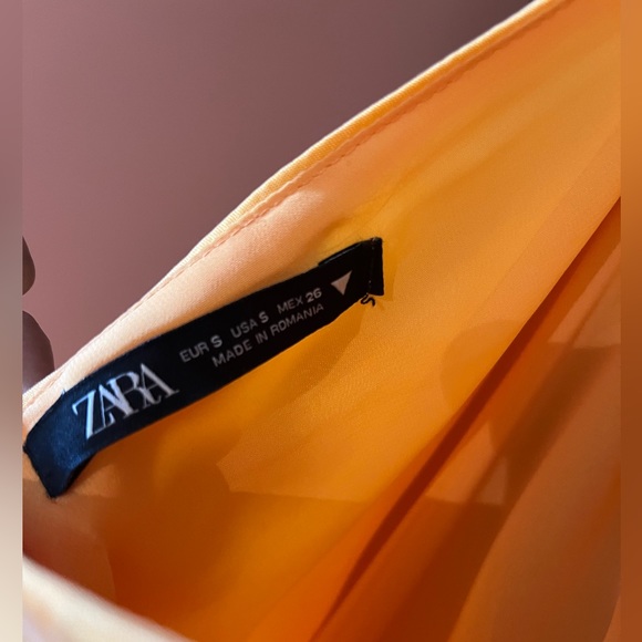 Zara Yellow Dress, size small, spaghetti strap, above ankle length - Picture 5 of 7